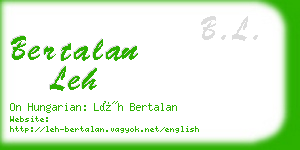 bertalan leh business card